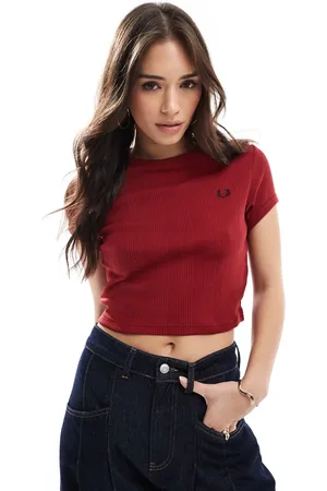 Fred Perry Cropped ribbed T-shirt in