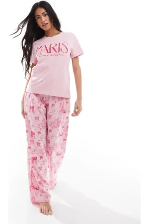 Threadbare Pajama set in with Paris print