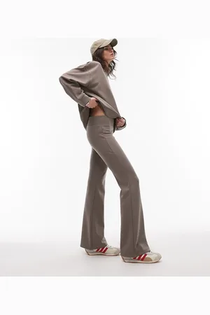 MANGO Soft touch flared sweatpants in light - part of a set