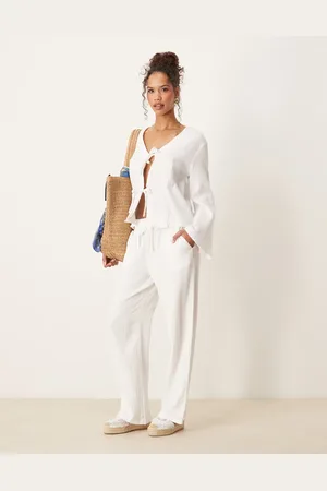 JDY Wide leg cheesecloth pants in - part of a set