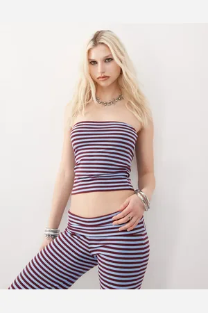 COLLUSION Striped bandeau top - part of a set