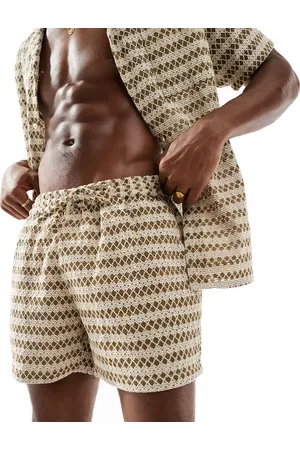 Aray Crochet beach short in olive - part of a set