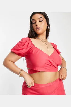 Esmée Esmee Plus Exclusive wrap crop top in lemonade - part of a set