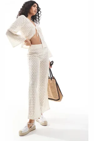 Esmée Esmee Exclusive crochet beach pants in cream - part of a set
