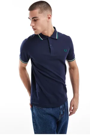 Fred Perry Twin tipped polo shirt in blue