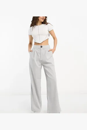 Stradivarius Petite tailored wide leg pants in