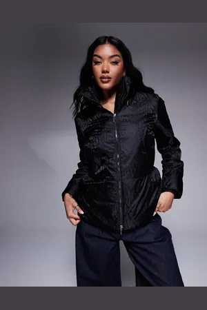 Armani Exchange Padded coat with all over logo print in