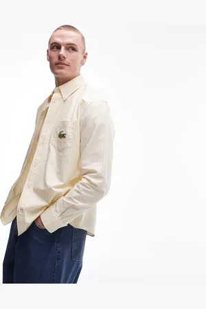 Lacoste Long sleeve shirt in and white vertical stripes