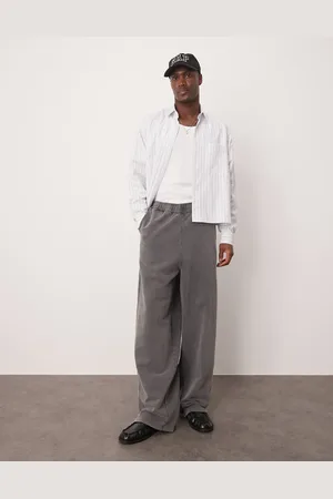 ASOS Balloon fit washed sweatpants with seam detail in washed black