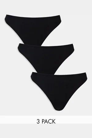 ASOS 3 pack ribbed thongs in