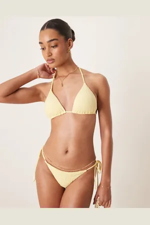 Stradivarius Crinkle bikini top in
