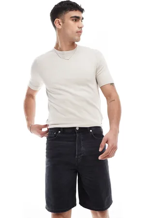 Only & Sons Loose fit denim short in washed