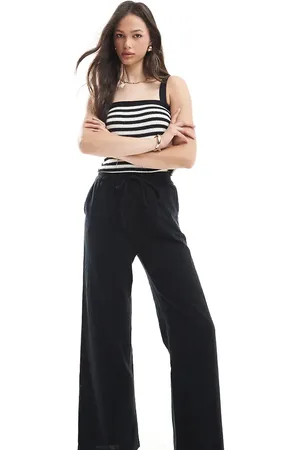 ONLY Wide leg linen look pants in