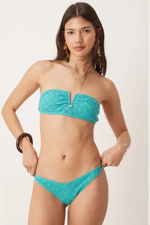 Stradivarius Embroidered bikini bottoms in