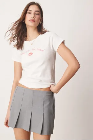Abercrombie & Fitch Raglan t-shirt with lipstick chest print in