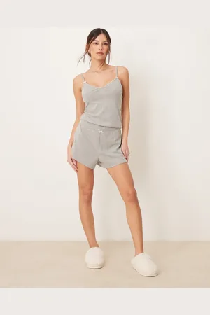 Abercrombie & Fitch Sleepwear flippy pointelle shorts in light - part of a set