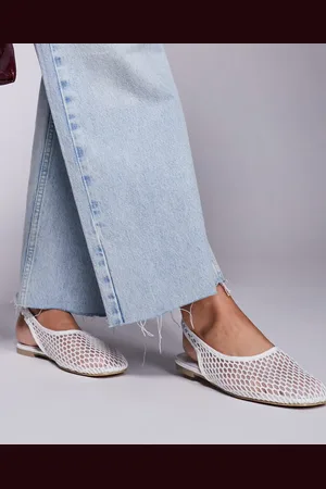 Public Desire Lost Angel high vamp sling back ballet flats in mesh