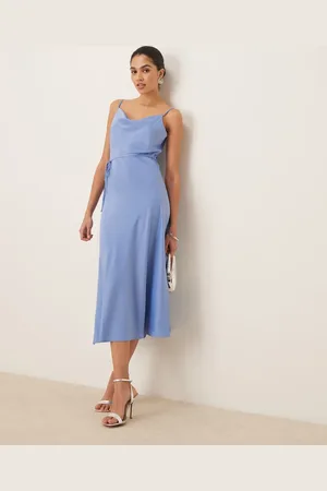 Y.A.S Satin cami midi dress in light