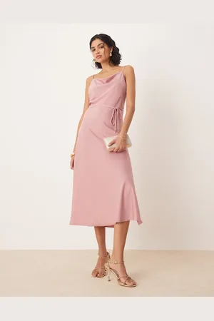 Y.A.S Satin cami midi dress in lilas
