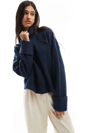 ASOS Supersoft turtleneck sweater with cuff detail in