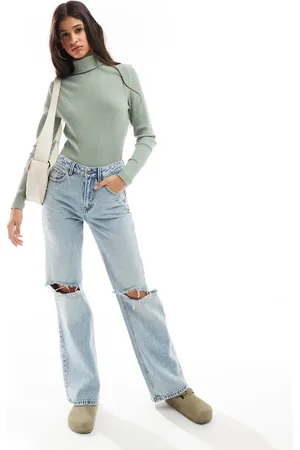 ASOS Supersoft brushed ribbed turtleneck in sage