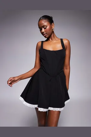 Jaded Rose Square neck lace corset mini dress in