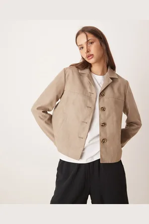 JDY Faux suede jacket in light