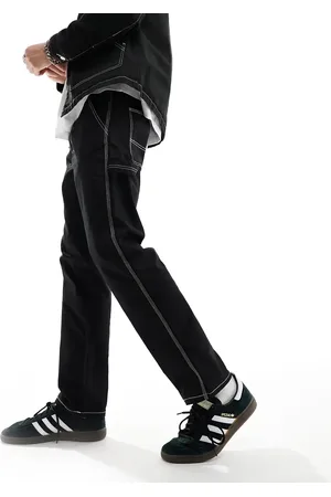 Only & Sons Edge straight fit carpenter pants with contrast stitch in
