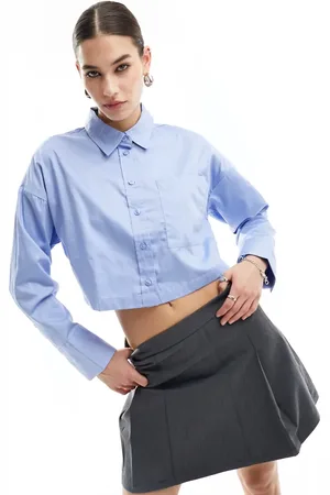 JDY Long sleeve cropped shirt in