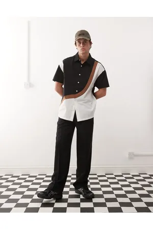 COLLUSION Spliced short sleeve shirt in multi
