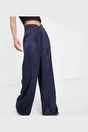 First Distraction First Distraction the label Tall high waisted satin wide leg pants in