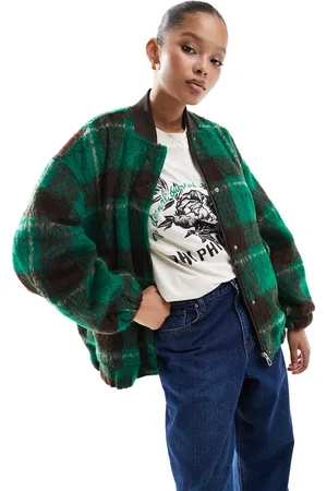 ONLY Plaid bomber jacket in