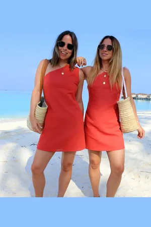Labelrail X Collyer Twins one shoulder mini dress in washed