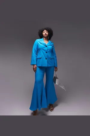 Topshop Curve Premium Limited Edition flared pants in
