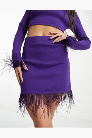 ONLY Faux feather trim mini skirt in - part of a set