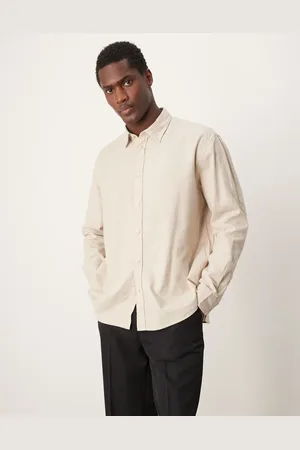 SELECTED Oversized boxy shirt in cream