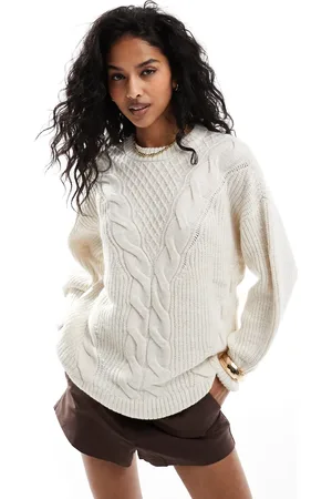 ONLY Cable knit sweater in cream