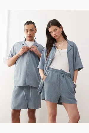 Reclaimed Unisex cord shorts in