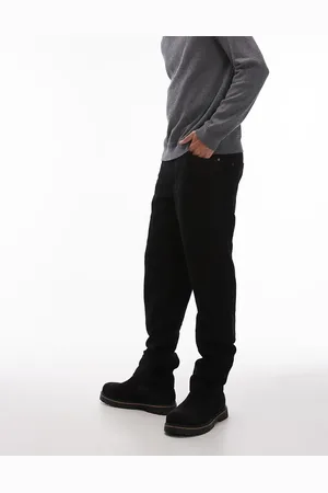 Topman Premium straight suede pants in