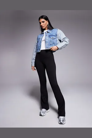 Stradivarius Jersey sculpt flare leggings in