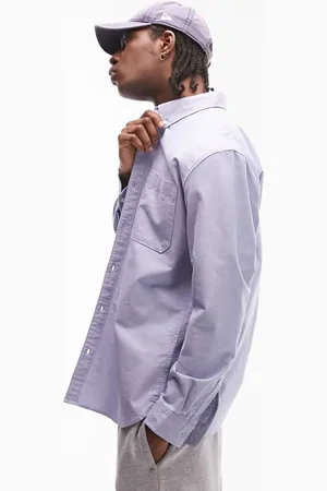 Topman Long sleeve relaxed fit oxford shirt in