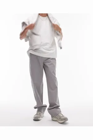 Topman Straight chino pants with elasticized waistband in
