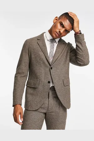 SELECTED Regular fit suit jacket in houndstooth