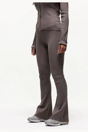 Good For Nothing Ribbed cross-over flared leggings in