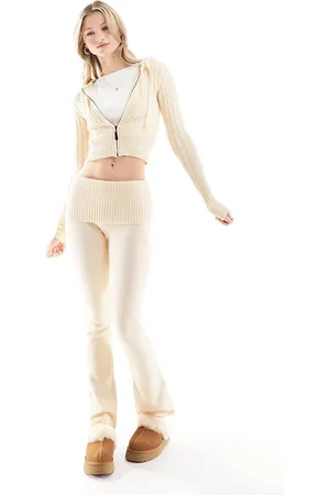 Frankies Bikinis Mason cloud knit pant in french vanilla