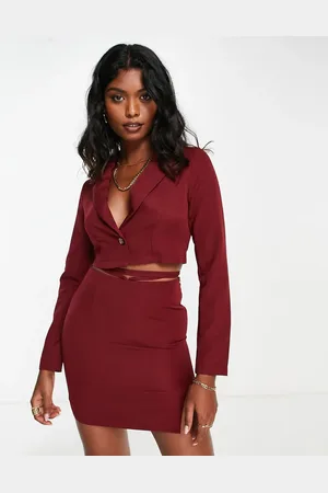 Urban Threads Cropped blazer in deep - part of a set