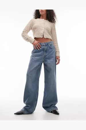 MANGO Capsule loose straight leg jeans in light
