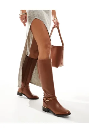 Aldo Ocynwan riding knee boots in cognac leather