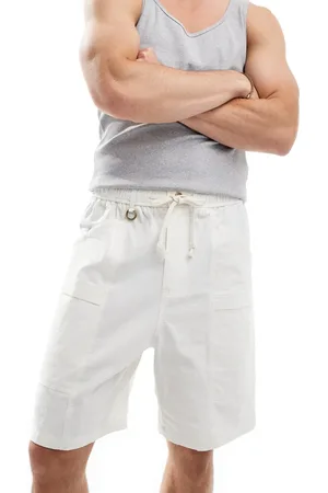 Sixth June Wide leg linen look shorts in