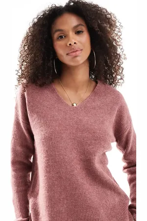 ONLY V neck slouchy sweater in dark